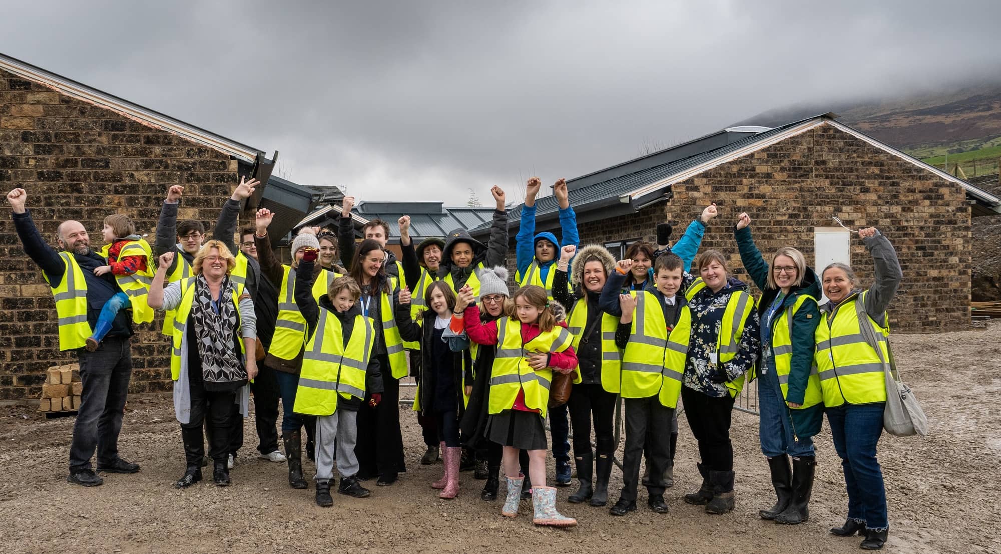Bright Futures Staff And Pupils Cheer