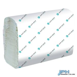 NORTH SHORE HZ0487 WHITE FOLDED HAND TOWEL X 3000 SIZE 200 X240MM