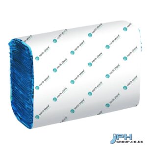 NORTH SHORE 490 BLUE MICRO FOLDED HAND TOWELS X 3000 200 X 240MM