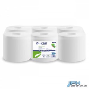 WHITE 2 PLY 150MTR CENTRE FEED ROLL 6 ROLLS